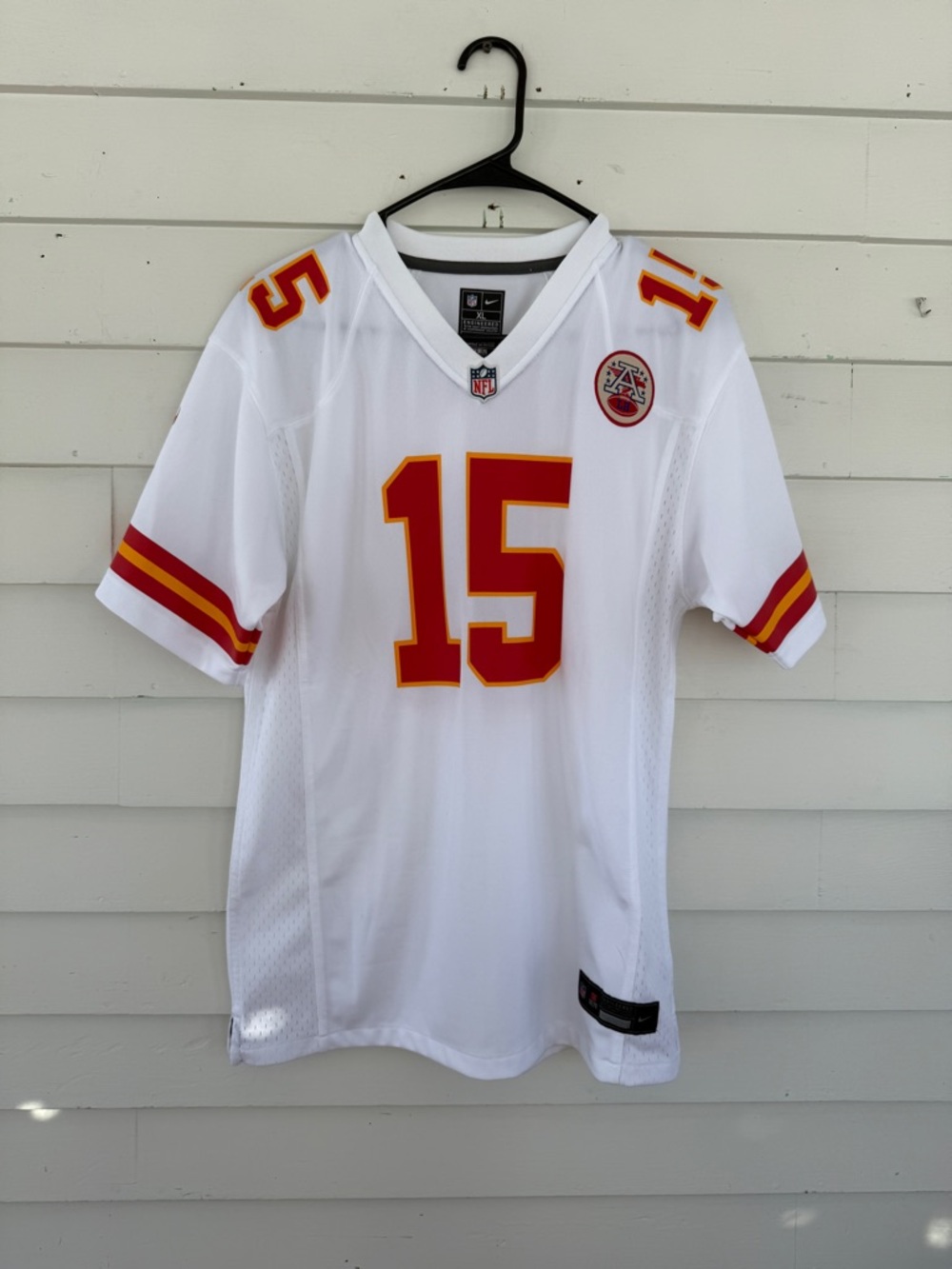 Nike YOUTH White Kansas City Chiefs #15 Football Jersey
